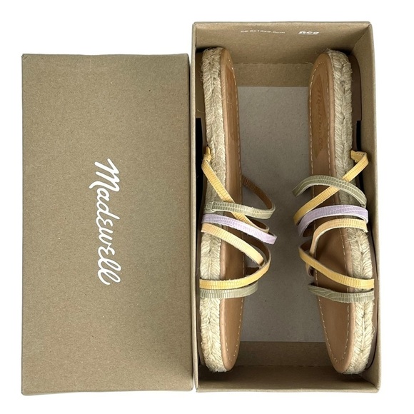 MADEWELL KATHRYN COLORBLOCK SNAKE EMBOSSED LEATHER ESPADRILLE SANDAL - Picture 14 of 14